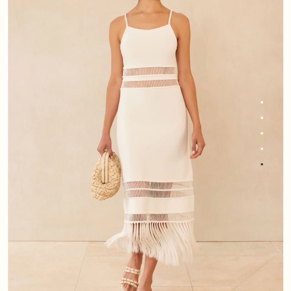 Cult Gaia Kiki Knit & Fringe Dress (size S)